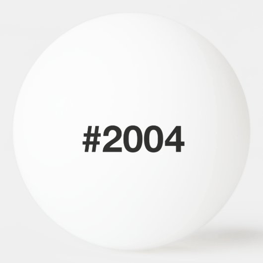 2004 Hashtag 21 Geburtstag Tischtennisball (Vorderseite)