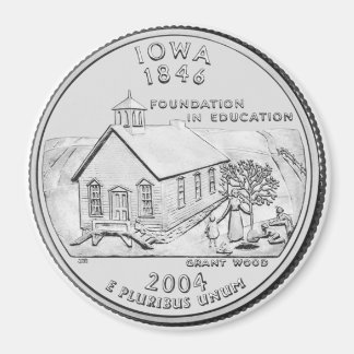 2004 Iowa Staat Quarter Magnet