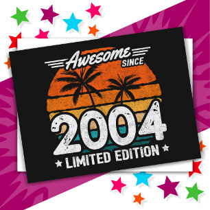 2004 Limited Edition Retro Awesome Geboren seit 20 Postkarte