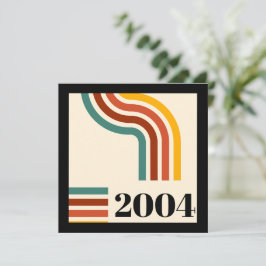 2004 Retro Stripe Vintage Poster 21. Geburtstag Einladung