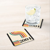 2004 Retro Vintage Poster Meilenstein Geburtstag Rechteckiger Pappuntersetzer (Vor Ort)