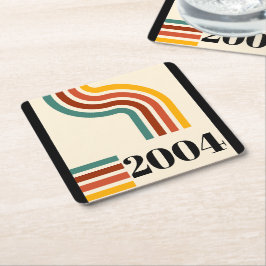 2004 Retro Vintage Poster Meilenstein Geburtstag Rechteckiger Pappuntersetzer