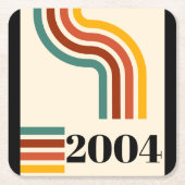 2004 Retro Vintage Poster Meilenstein Geburtstag Rechteckiger Pappuntersetzer (Vorderseite)