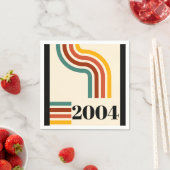 2004 Retro Vintage Poster Meilenstein Geburtstag Serviette (Beispiel)