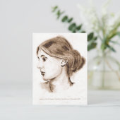 2004 Soft Pencil Zeichn: Virgina Woolf Postkarte (Stehend Vorderseite)