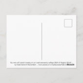 2004 Soft Pencil Zeichn: Virgina Woolf Postkarte (Rückseite)