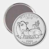 2004 Wisconsin Staat Quarter Magnet (Vorderseite/Rückseite)