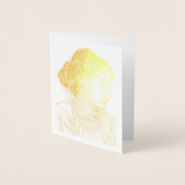 2004 Zeichn von Virgina Woolf Gold Foil Folienkarte