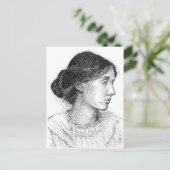 2004 Zeichn von Virgina Woolf Postkarte (Stehend Vorderseite)