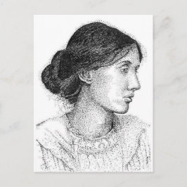 2004 Zeichn von Virgina Woolf Postkarte