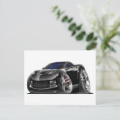 2005-09 Corvette Black Car Postkarte (Stehend Vorderseite)
