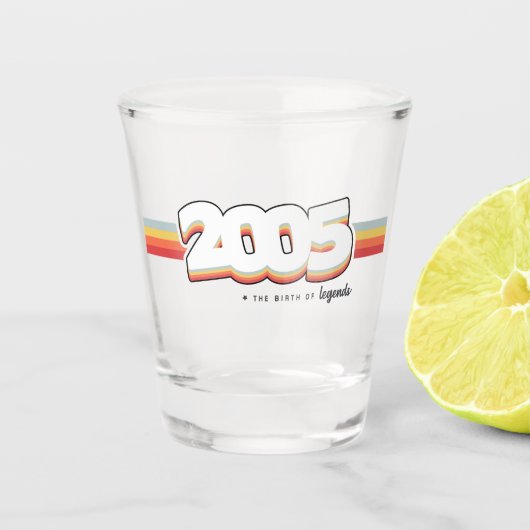 2005 Die Geburt von Legenden Schnapsglas (Vorderseite)