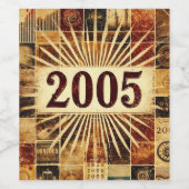 2005: Ein Jahr der Erinnerung Weinetikett (Einzelnes Label)