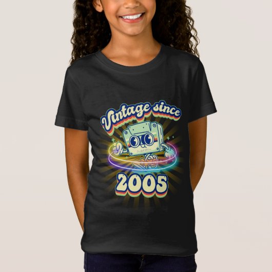 2005 Geboren Retro Vibes Cassette Tape 20. Geburts T-Shirt (Vorderseite)