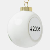 2005 Hashtag 20 Geburtstag Keramik Kugel-Ornament (Links)