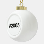 2005 Hashtag 20 Geburtstag Keramik Kugel-Ornament (Rechts)