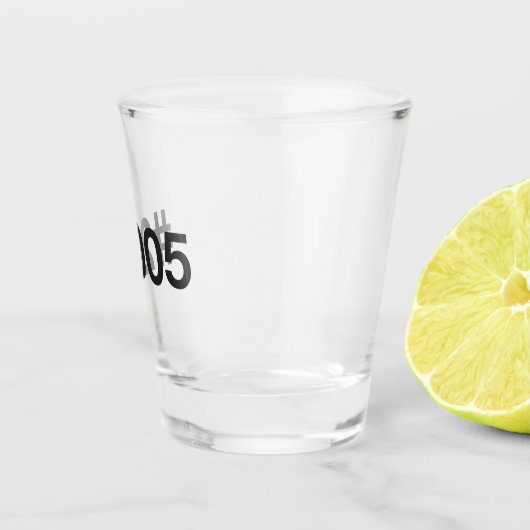 2005 Hashtag 20 Geburtstag Schnapsglas (Rechts)