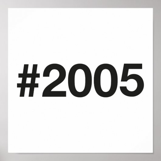 2005 Hashtag 21. Geburtstag 21 Jahre Poster (Vorne)
