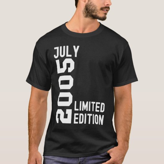 2005 Juli Glückwunsch Geburtstag Party T-Shirt (Vorderseite)