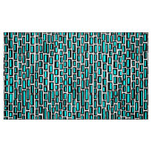 2005 - Schwarz und Cyan auf Weiß Stoff (Fat Quarter (45,7 x 55,9 cm))