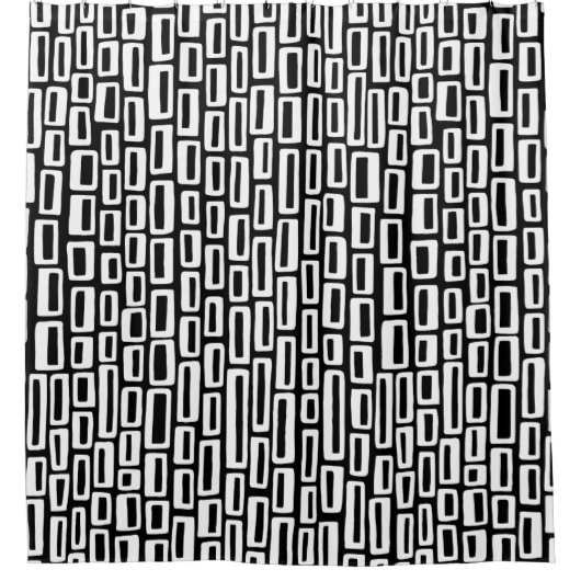 2005 - Weißes Schwarz Duschvorhang (Vorderseite)