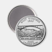 2005 West Virginia Staat Quarter Magnet (Vorderseite/Rückseite)