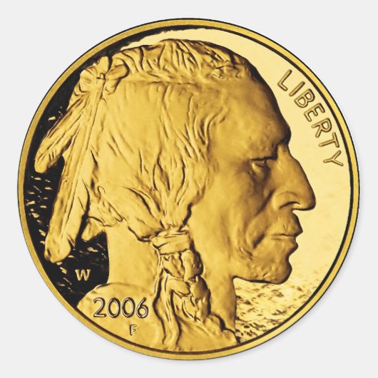 2006 American Buffalo Proof Gold Bullion Coin Runder Aufkleber (Vorderseite)