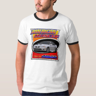 2006 GTO grafischer silberner T - Shirt