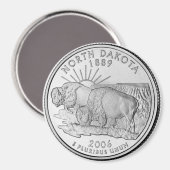 2006 North Dakota Staat Quarter Magnet (Vorderseite/Rückseite)