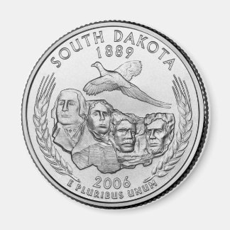 2006 South Dakota Staat Quarter Magnet