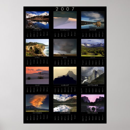 2007 Landscape Photograpy Calendar Poster (Vorne)