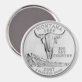 2007 Montana Staat Quarter Magnet (Vorderseite/Rückseite)