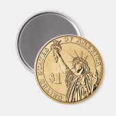 2007 Präsident 1 Dollar Münze aus U.S. Münze Magnet (Vorderseite/Rückseite)