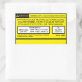 2007 Tacoma A/C Klimaanlage Decal Rechteckiger Aufkleber (Tasche)