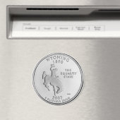2007 Wyoming Staat Quarter Magnet (In Situ (Geschirrspüler))