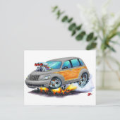 2008-10 PT Cruiser Gray Woodie Postkarte (Stehend Vorderseite)