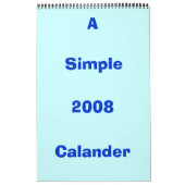 2008, Calander, A, Simple Kalender (Titelbild)