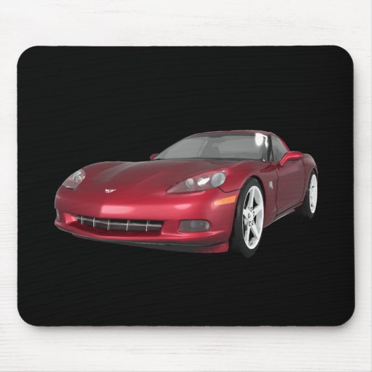 2008 Corvette: Sportwagen: Candy Apple Finish: Mousepad (Vorne)