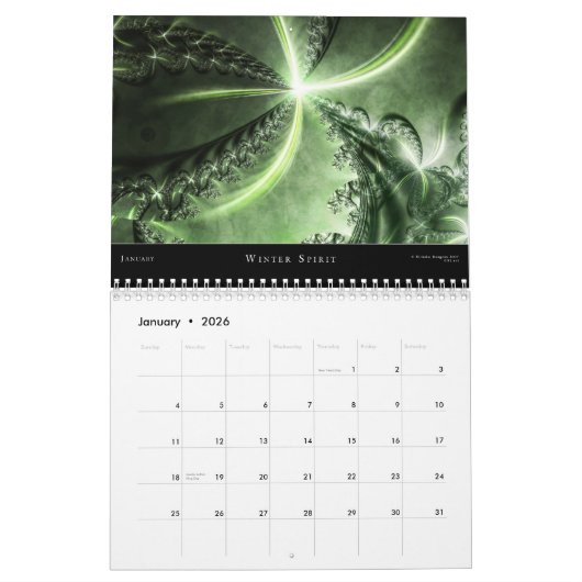 2008 Inspirational Fraktal-Kalender Kalender (Jan 2026)