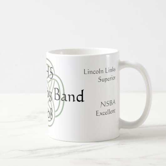2008 marschierendes Band-GedenkTasse Kaffeetasse (Rechts)