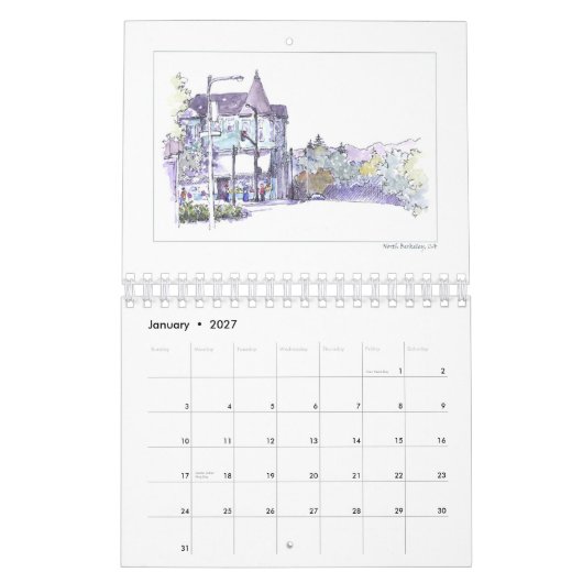 2008 Skizze-Kalender Kalender (Jan 2027)