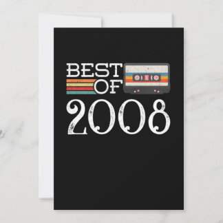 2008 Vintage 12. Geburtstags-Jubiläumsgeschenk Einladung