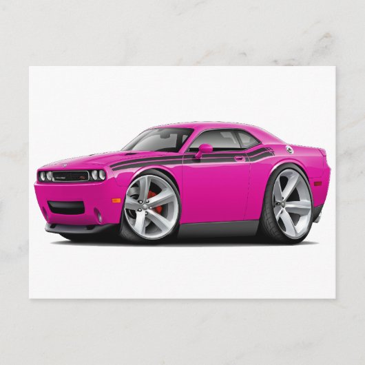 2009-11 Challenger RT Fuschia-Black Car Postkarte (Vorderseite)
