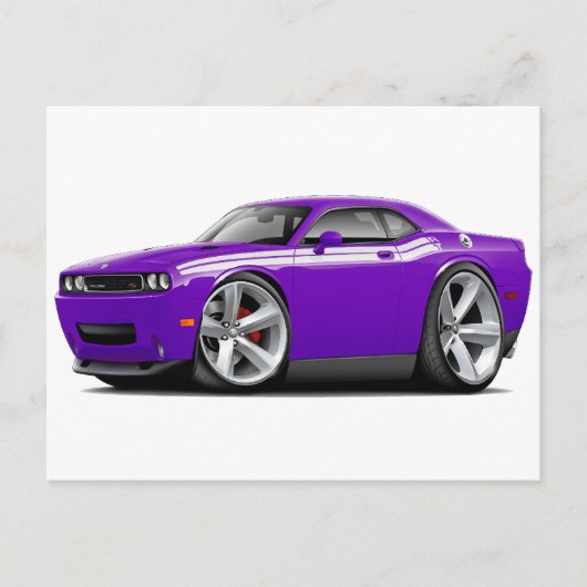 2009-11 Challenger RT Lila-White Car Postkarte (Vorderseite)