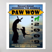 2009 "Honoring the Animals" Paw Wow Poster (Vorne)