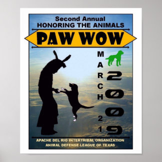 2009 "Honoring the Animals" Paw Wow Poster