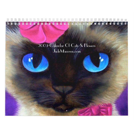 2009 Kalender-Katzen u. Blumen-Farbe… - Besonders Kalender (Titelbild)