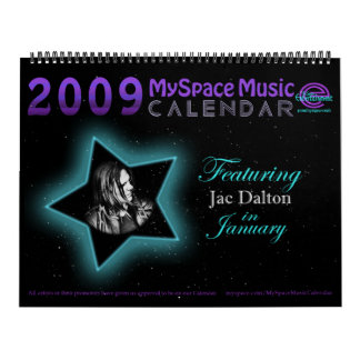 2009 MYSPACE MUSIK-KALENDER, der JAC DALTON Kalender