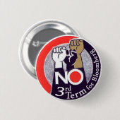 2009 NY Bürgermeister Anti-Bloomberg Pin Button (Vorne & Hinten)
