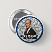 2009 NY Bürgermeister Mike Bloomberg Pin Button (Vorne & Hinten)